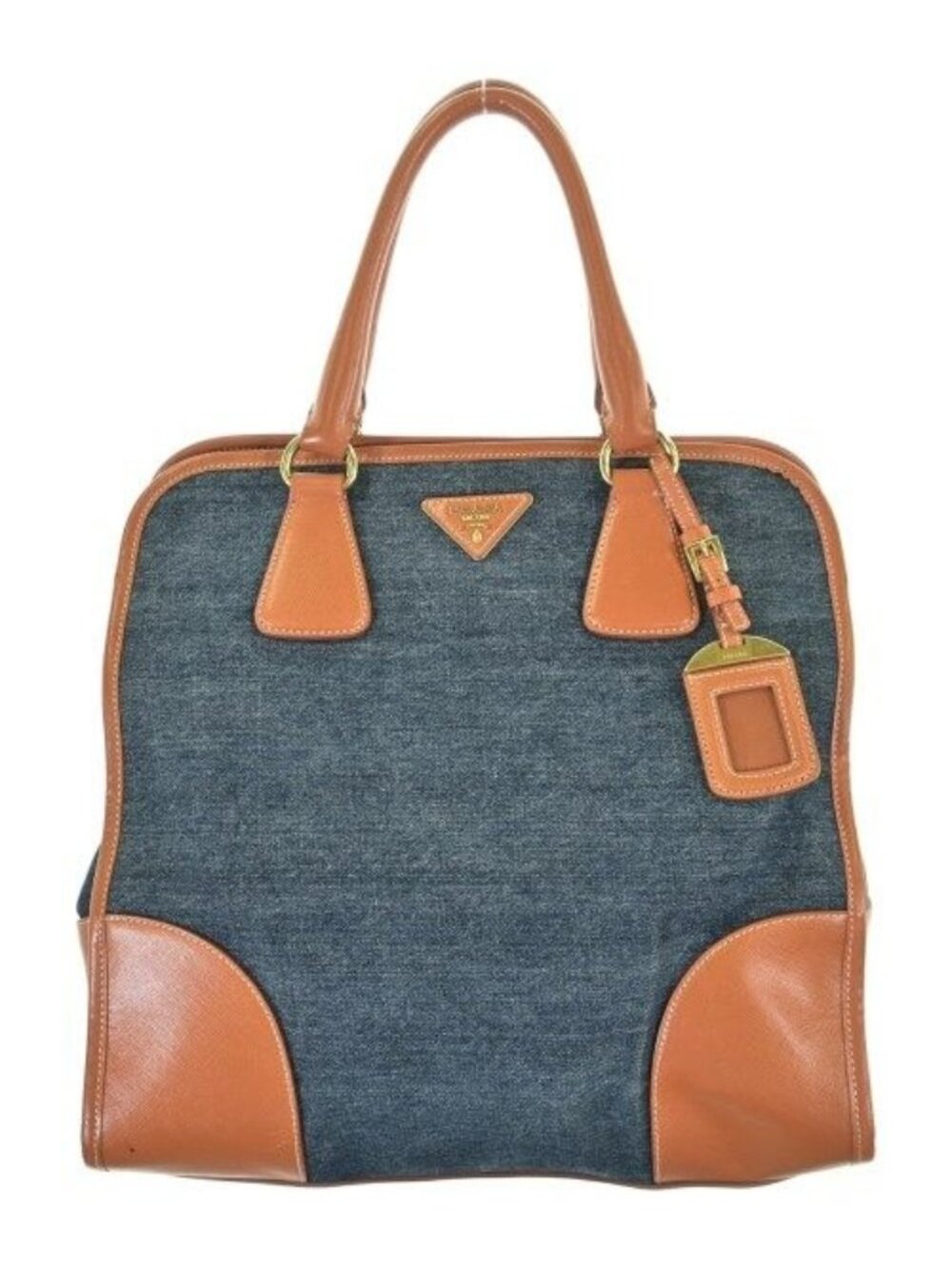 Prada Denim Saffiano Handbag